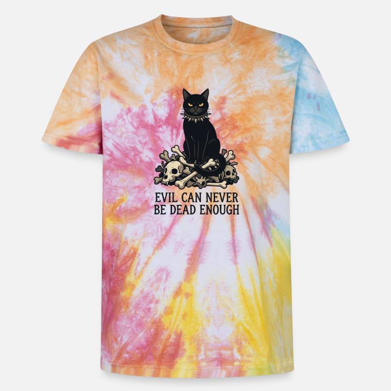 Evil Can Never Be Dead Enough - Unisex Premium Tie Dye T-Shirt - Regenbogen-Spirale