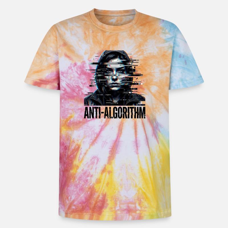 Anti Algorithm Digital - Unisex Premium Tie Dye T-Shirt - Regenbogen-Spirale