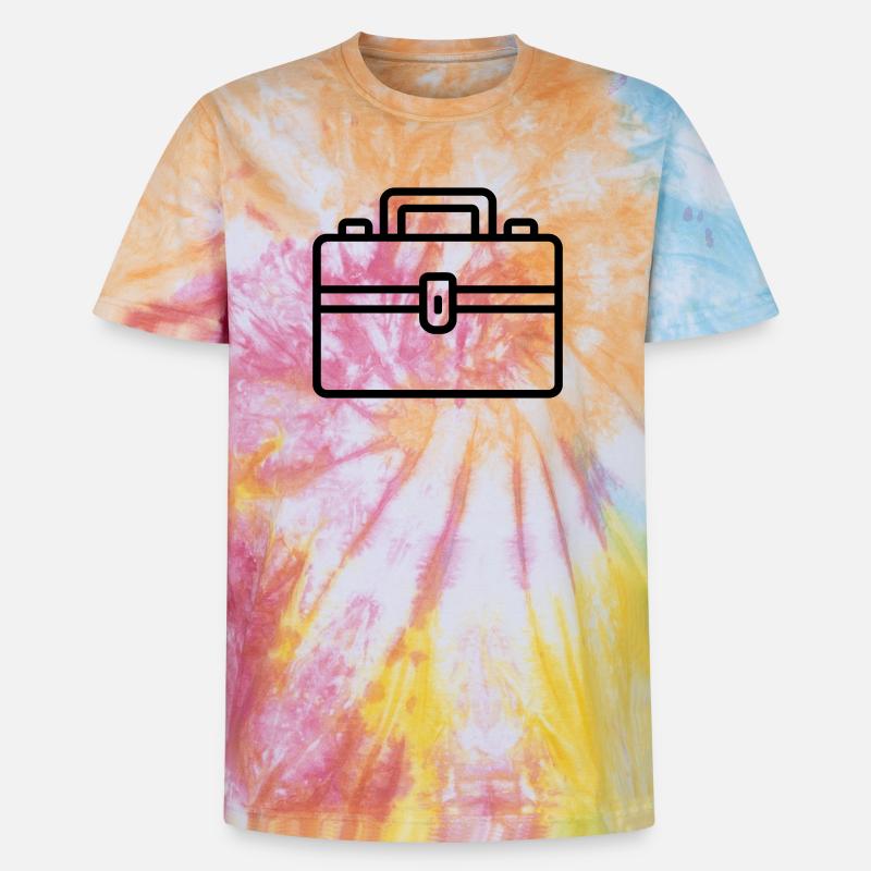 Toolbox - Unisex Premium Tie-Dye T-Shirt - Rainbow Spiral