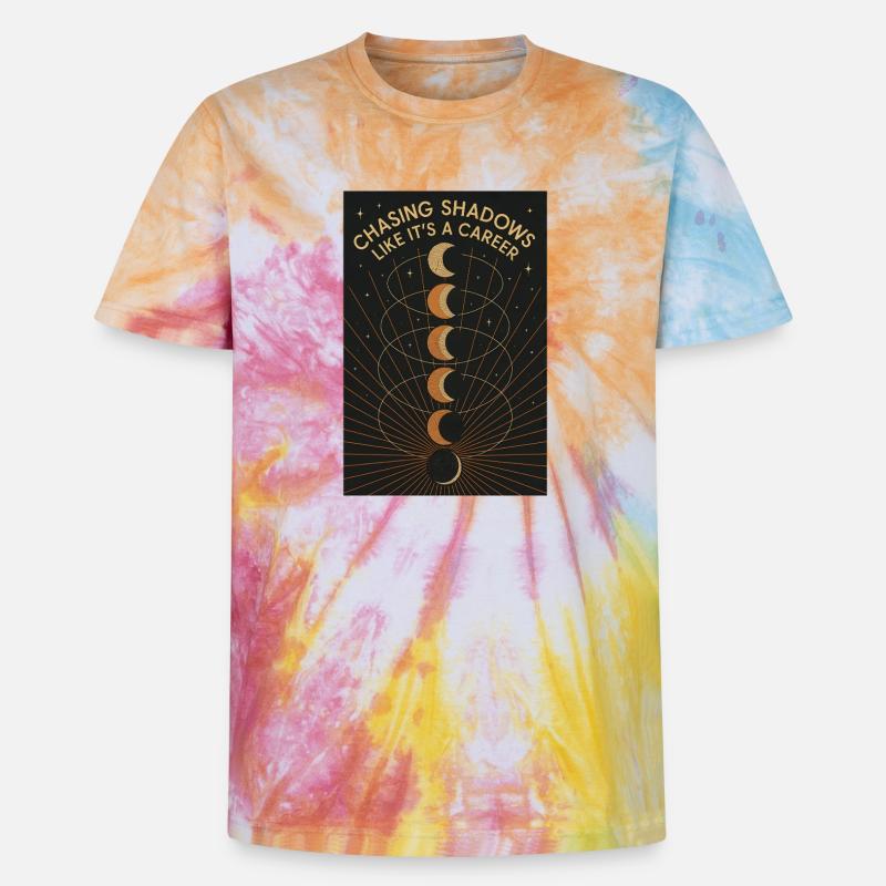 Shadow Hunt | Solar eclipse - Unisex Premium Tie-Dye T-Shirt - Rainbow Spiral