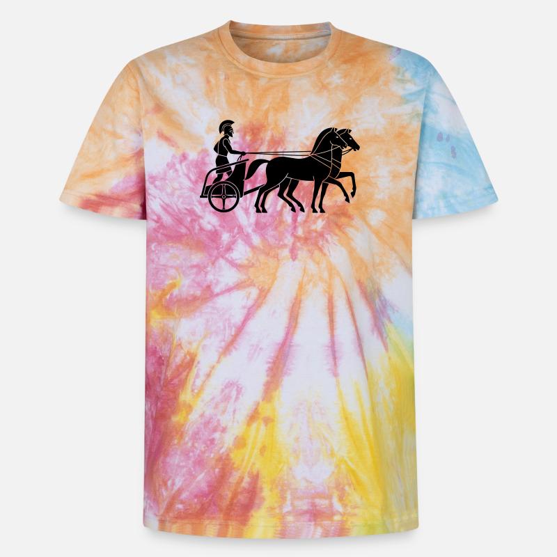 Gladiator - Unisex Premium Tie-Dye T-Shirt - Rainbow Spiral