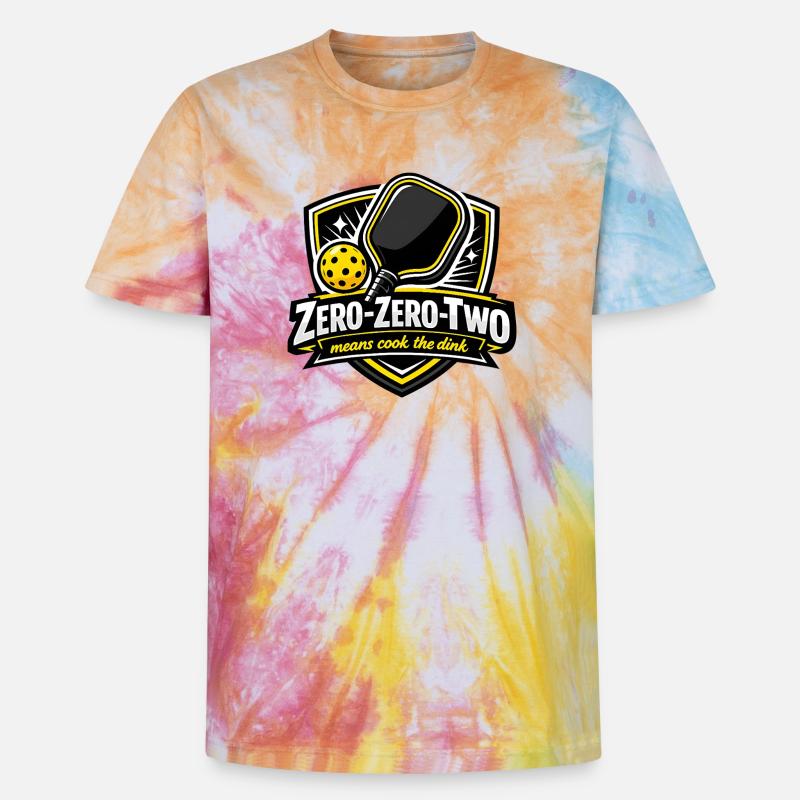 Zero-Zero-Two Pingpong Sieg Design - Unisex Premium Tie Dye T-Shirt - Regenbogen-Spirale