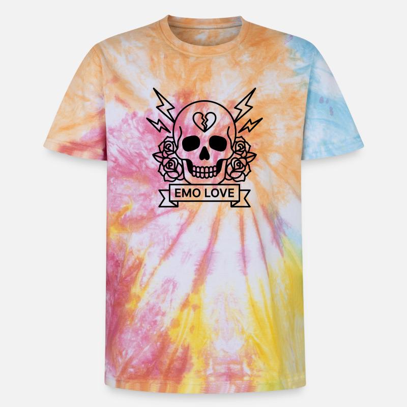 emo - Unisex Premium Tie-Dye T-Shirt - Rainbow Spiral