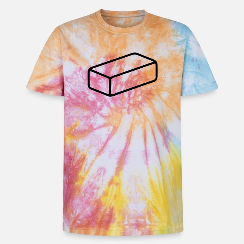 brique - T-shirt tie-dye premium unisexe - arc-en-ciel spirale