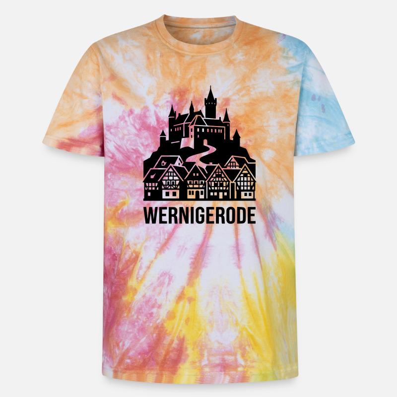 Wernigerode Harz - Unisex Premium Tie Dye T-Shirt - Regenbogen-Spirale