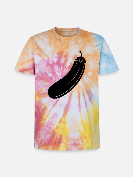 concombre - T-shirt tie-dye premium unisexe - arc-en-ciel spirale