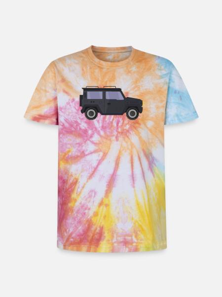 Jeep - T-shirt tie-dye premium unisexe - arc-en-ciel spirale