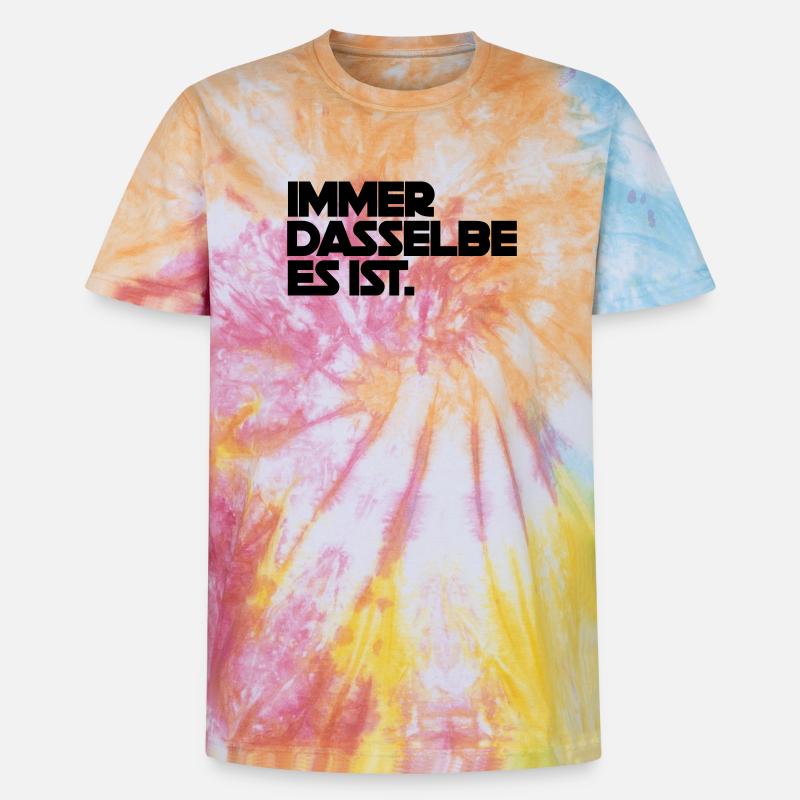 Always the same, it is - Unisex Premium Tie-Dye T-Shirt - Rainbow Spiral