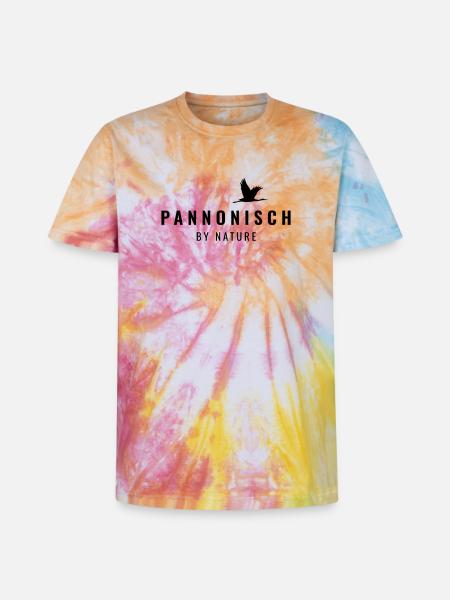Pannonisch by nature - Unisex Premium Tie Dye T-Shirt - Regenbogen-Spirale