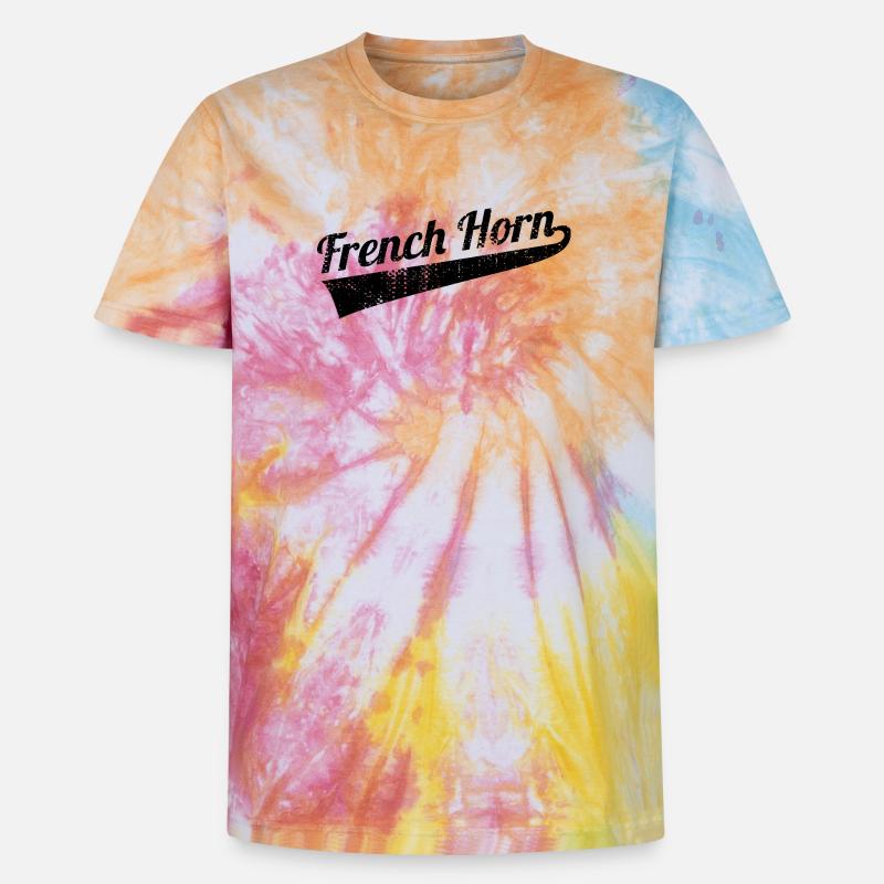 Bugle - Unisex Premium Tie-Dye T-Shirt - Rainbow Spiral