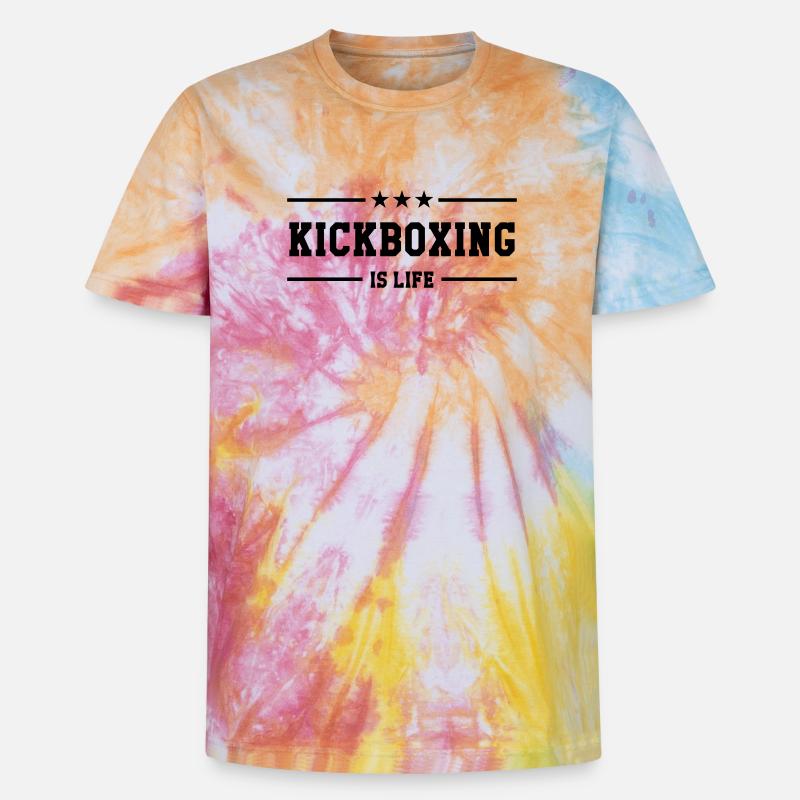 Kickboxen / Kickboxing / Kickboxer / Kick Boxing - Unisex Premium Tie Dye T-Shirt - Regenbogen-Spirale