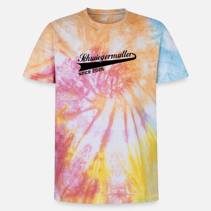 schwiegermutter 2026, beste schwiegermutter ever - Unisex Premium Tie Dye T-Shirt - Regenbogen-Spirale