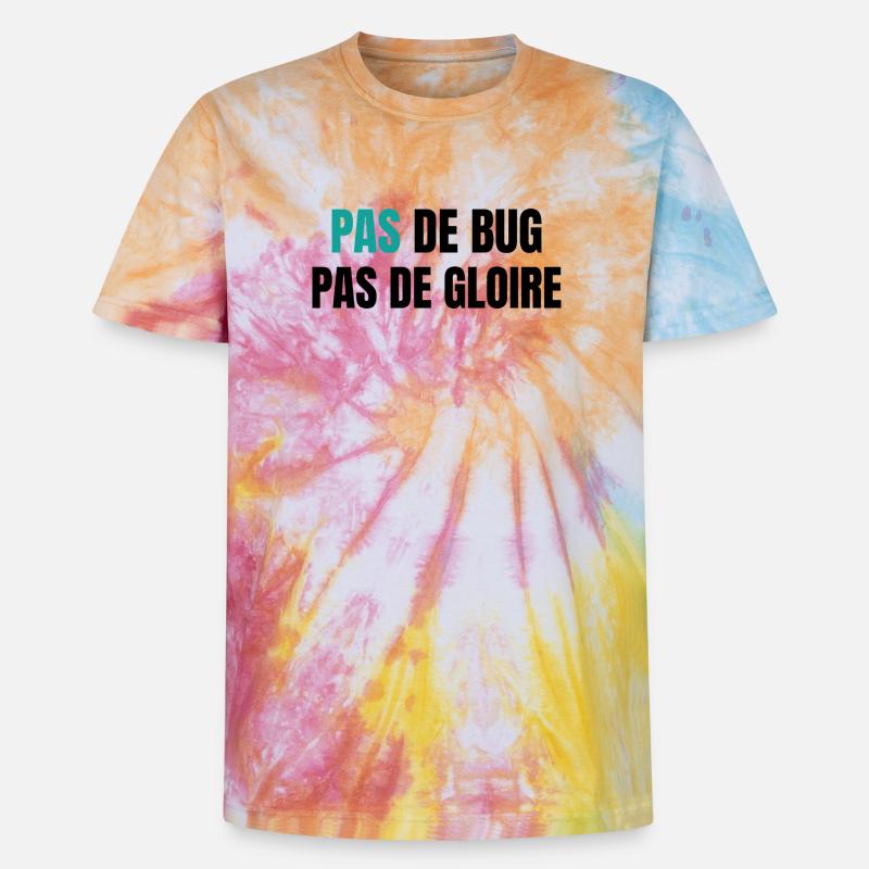 Pas de bug pas de gloire - Unisex Premium Tie Dye T-Shirt - Regenbogen-Spirale