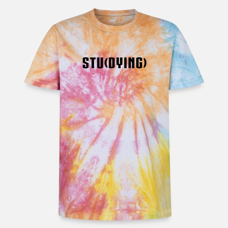Das Studium von Sterben - Unisex Premium Tie Dye T-Shirt - Regenbogen-Spirale