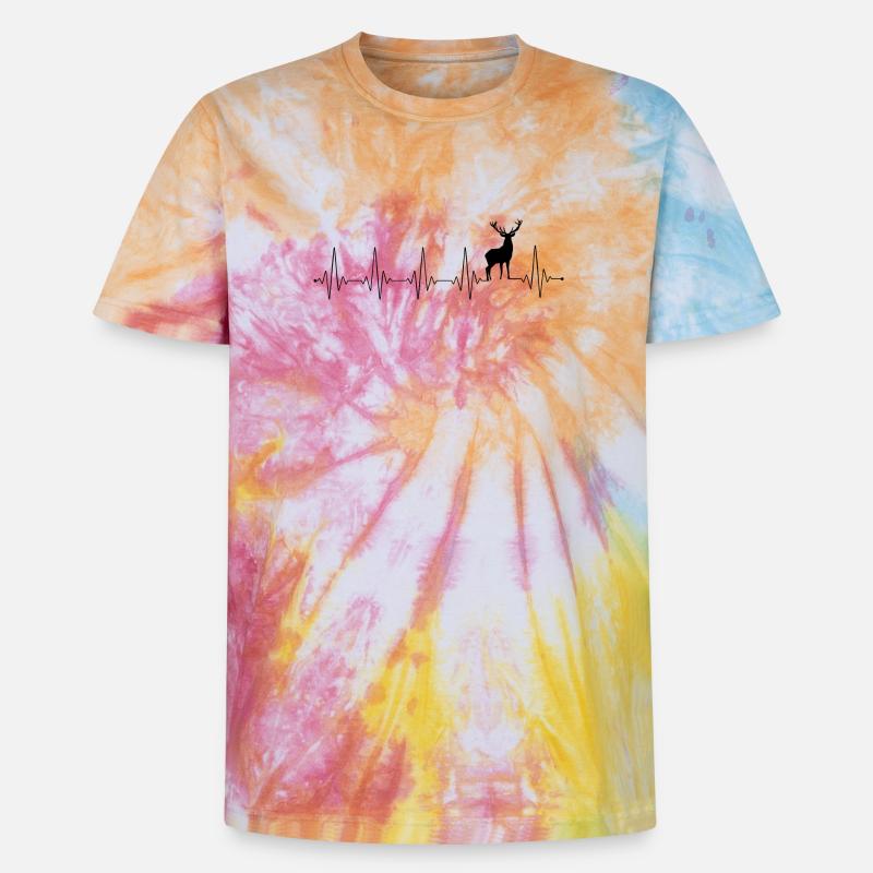 Please Upload Design Image - Unisex Premium Tie-Dye T-Shirt - Rainbow Spiral