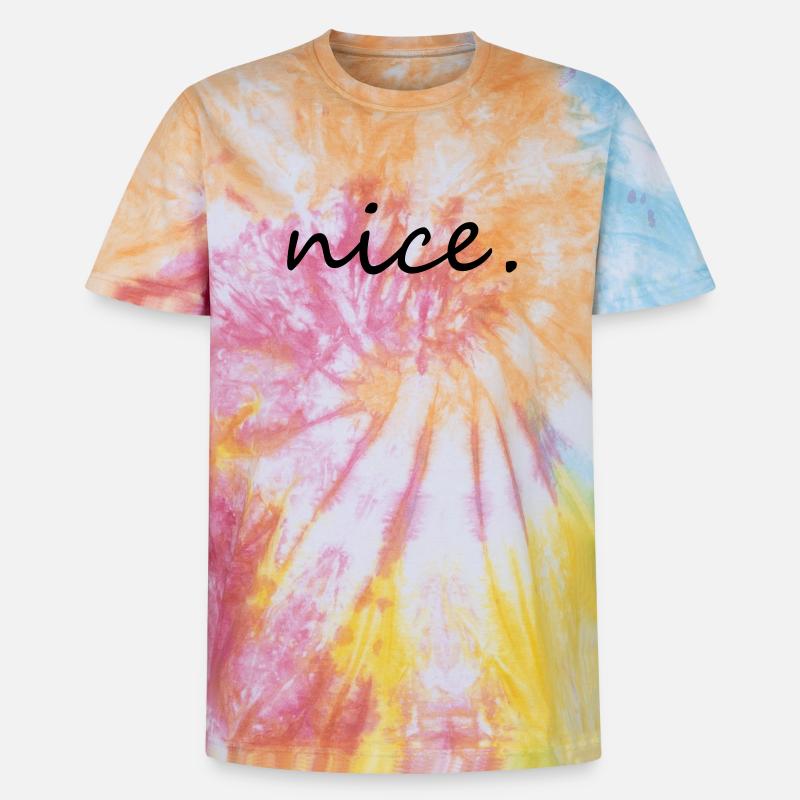 nice - Unisex Premium Tie-Dye T-Shirt - Rainbow Spiral