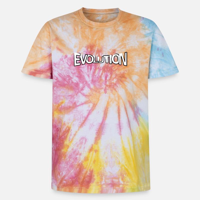Revendication d’évolution - T-shirt tie-dye premium unisexe - arc-en-ciel spirale