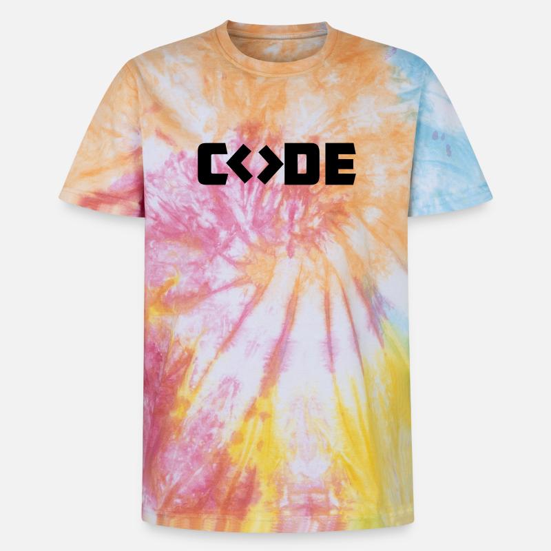 Code du programmeur - T-shirt tie-dye premium unisexe - arc-en-ciel spirale