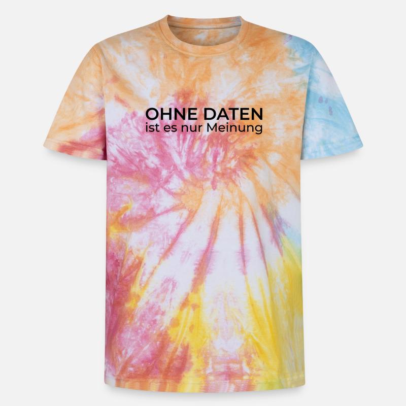 Without data, only opinion – Data & Engineering - Unisex Premium Tie-Dye T-Shirt - Rainbow Spiral
