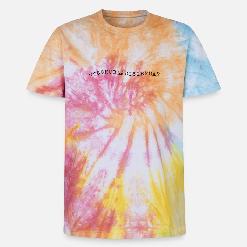 Unschubladisbar – Expression autodérisoire - T-shirt tie-dye premium unisexe - arc-en-ciel spirale