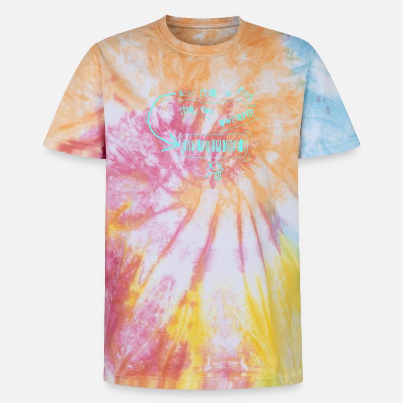 Finden Sie den Barcode des Eigentümers - Unisex Premium Tie Dye T-Shirt - Regenbogen-Spirale