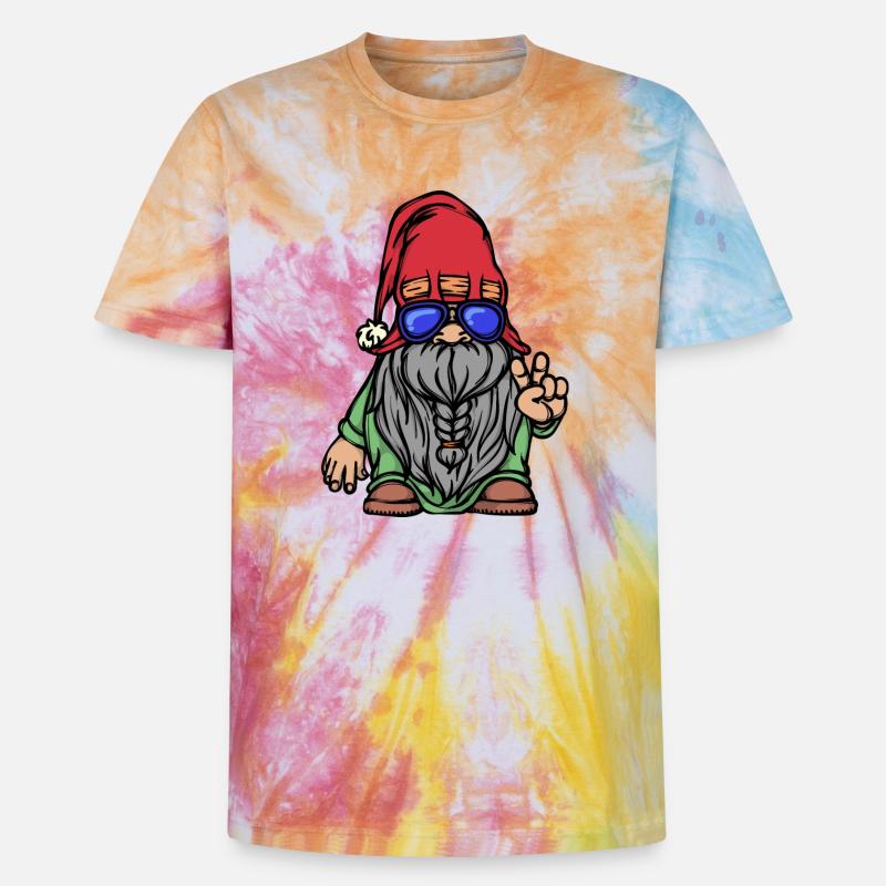 Bart Vollbart Gesichtsbehaarung Bartfrisur - Unisex Premium Tie Dye T-Shirt - Regenbogen-Spirale