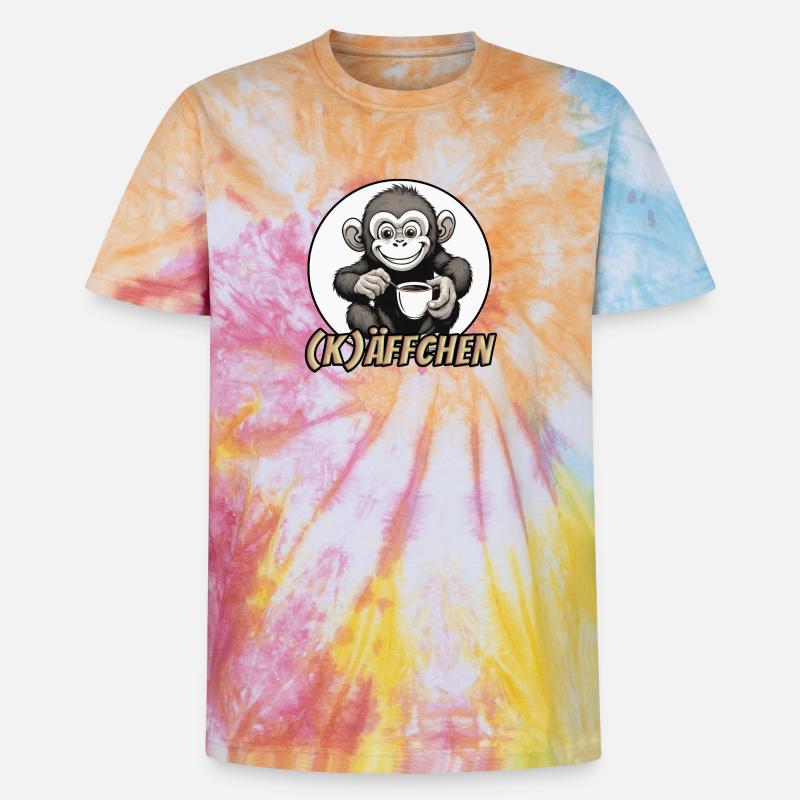 Käffchen - Unisex Premium Tie Dye T-Shirt - Regenbogen-Spirale