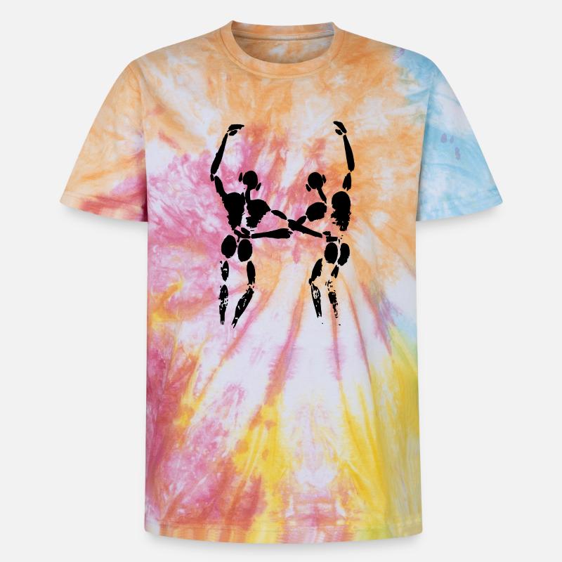 Freunde - Unisex Premium Tie Dye T-Shirt - Regenbogen-Spirale