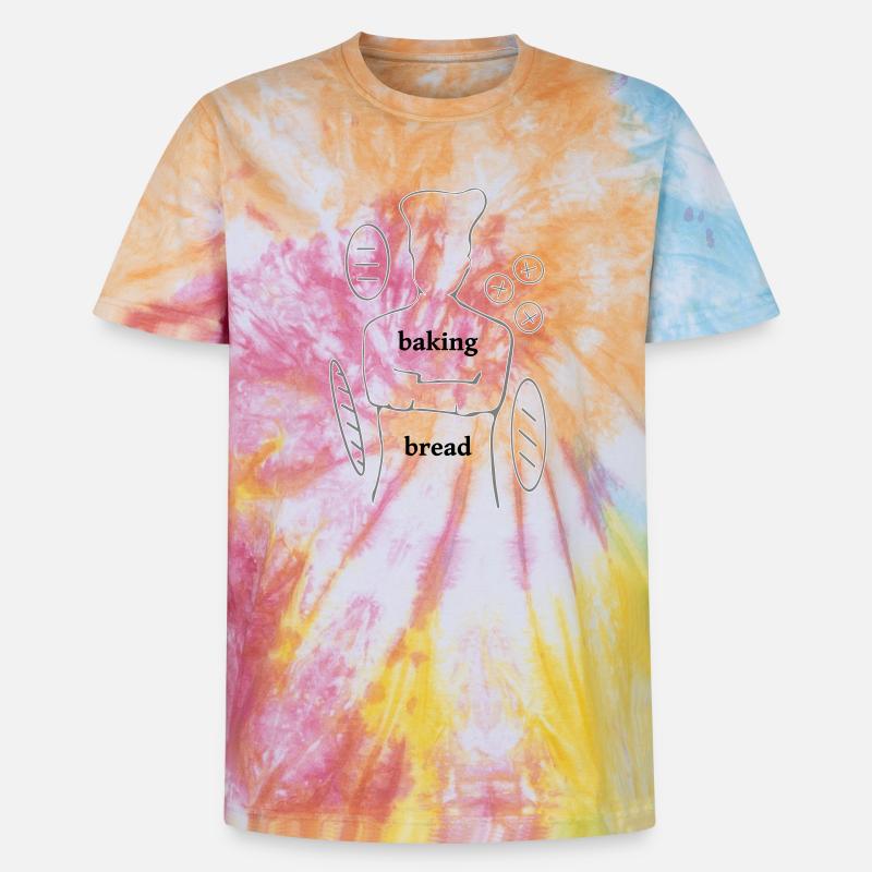 Baking Bread - Unisex Premium Tie Dye T-Shirt - Regenbogen-Spirale