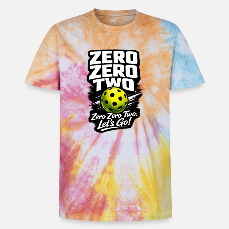 Zero Zero Two – Let's Go Ball - Unisex Premium Tie-Dye T-Shirt - Rainbow Spiral