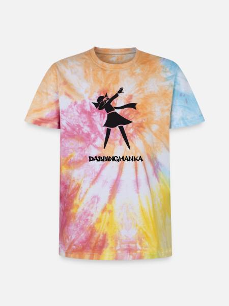 DABBING HANKA - Unisex Premium Tie Dye T-Shirt - Regenbogen-Spirale
