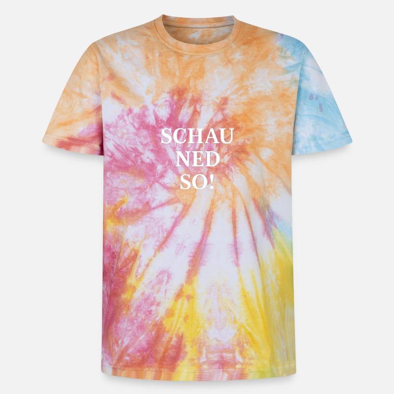 Regarde ça comme ça ! Dicton dialectique - T-shirt tie-dye premium unisexe - arc-en-ciel spirale