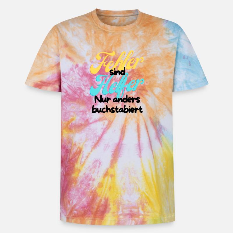 Error Helper Gradient Script - Unisex Premium Tie-Dye T-Shirt - Rainbow Spiral