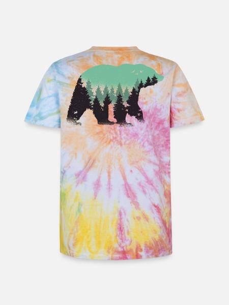 Bear Forest Nature - Unisex Premium Tie-Dye T-Shirt - Rainbow Spiral