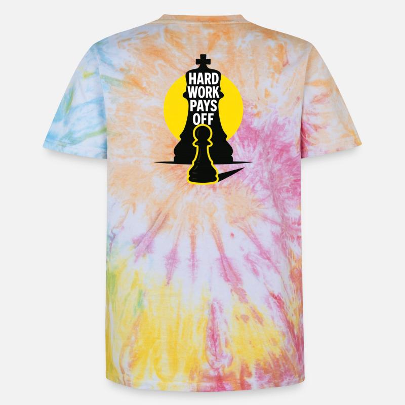 HardWorkPaysOff - Unisex Premium Tie-Dye T-Shirt - Rainbow Spiral