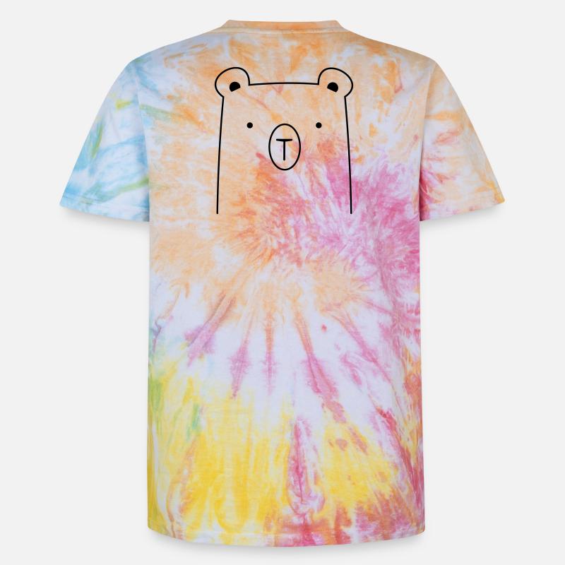 Bär Bärchen Knuddelbär Geschenkidee - Unisex Premium Tie Dye T-Shirt - Regenbogen-Spirale