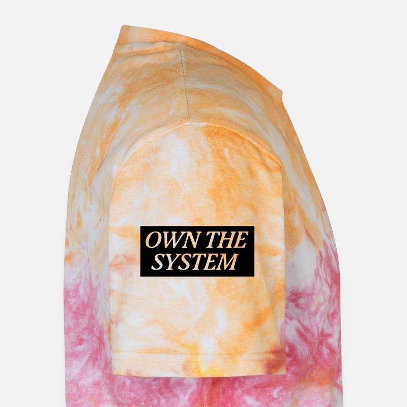 Own the System - Das eigene System - Unisex Premium Tie Dye T-Shirt - Regenbogen-Spirale