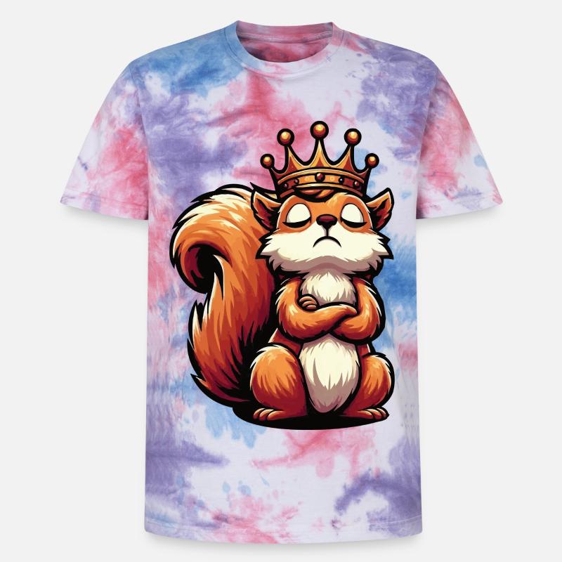 Eichhörnchen Eichhorn Eichhörnchenliebhaber Nager - Unisex Premium Tie Dye T-Shirt - Pink/Lila/Blau