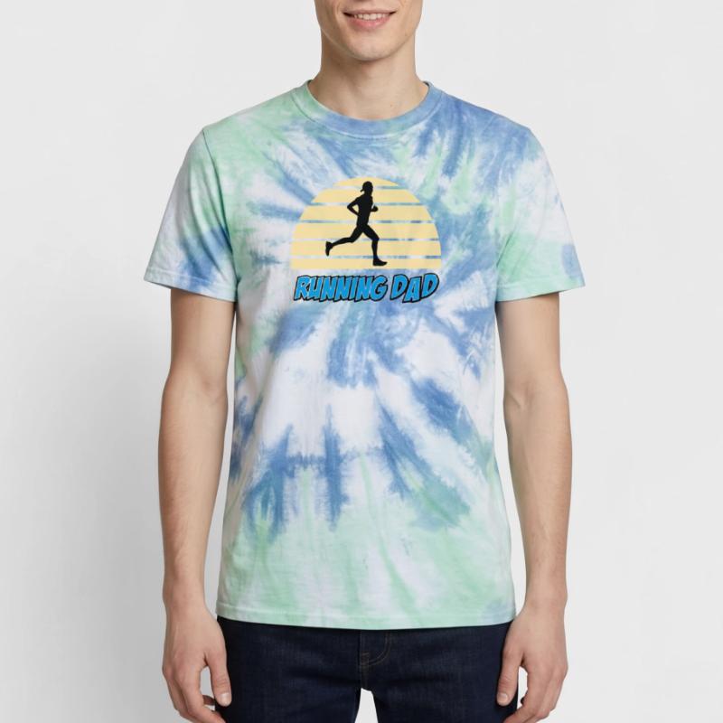 Laufender Vater Unisex Premium Tie Dye T-Shirt