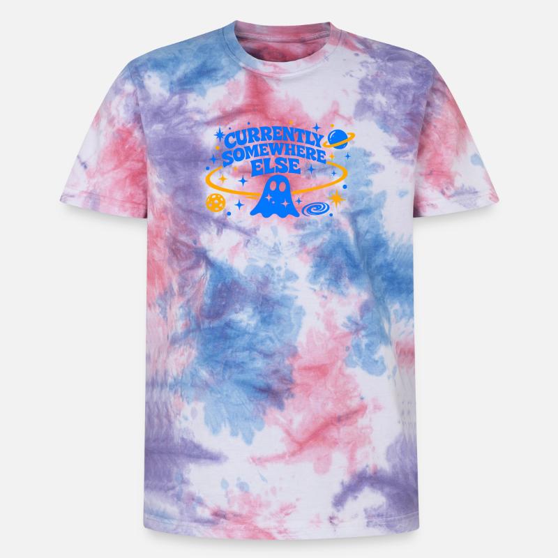 CURRENTLY SOMEWHERE ELSE - Unisex Premium Tie-Dye T-Shirt - Pink/Purple/Blue