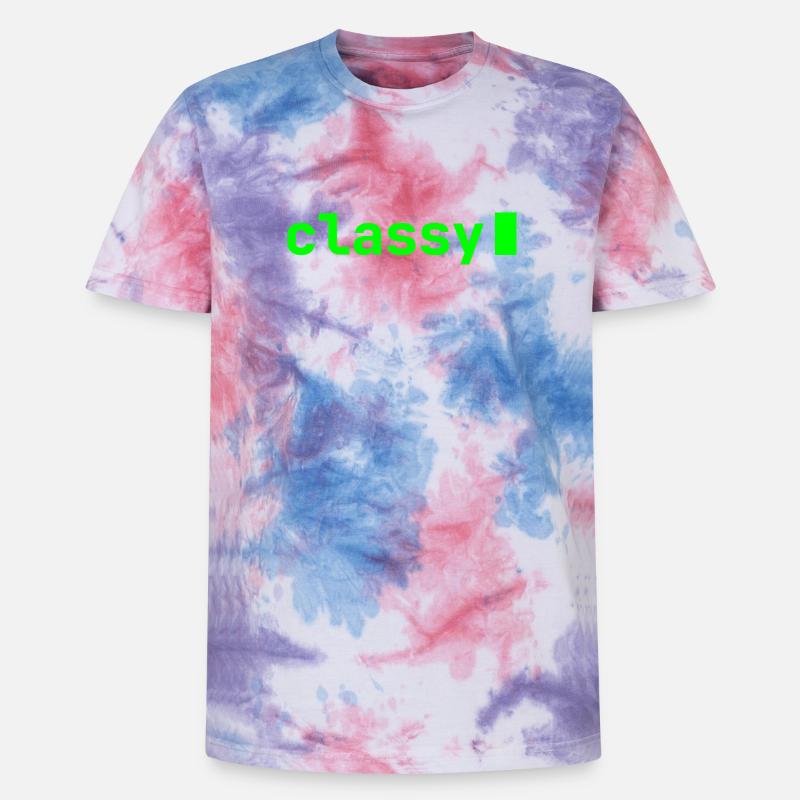 classy | Developer mood - Unisex Premium Tie-Dye T-Shirt - Pink/Purple/Blue