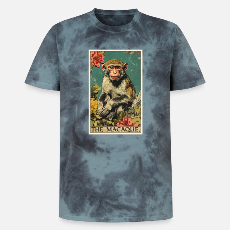 Macaque Macaque - T-shirt tie-dye unisex Premium - nero/blu