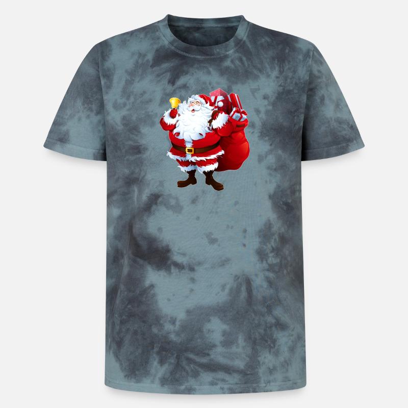 Weihnachtsgeschenk - Unisex Premium Tie Dye T-Shirt - Schwarz/Blau