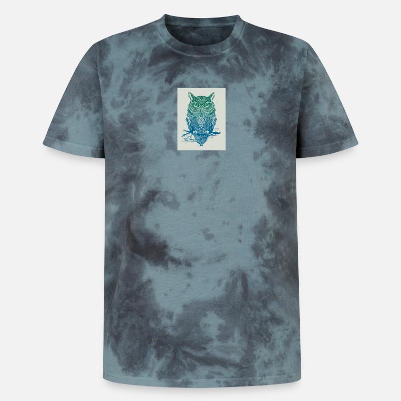 GoVoR_EULE - T-shirt tie-dye premium unisexe - noir/bleu