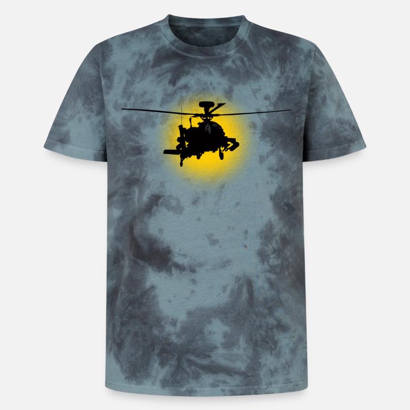Apache - T-shirt tie-dye premium unisexe - noir/bleu