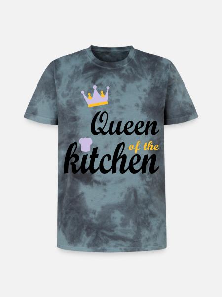 cuisine - T-shirt tie-dye premium unisexe - noir/bleu