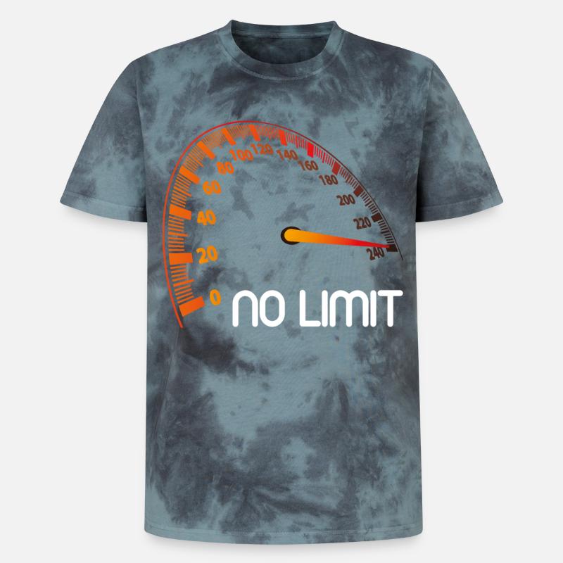 Speedometer - Ingen grænse - Unisex Premium tie-dye T-shirt - sort/blå
