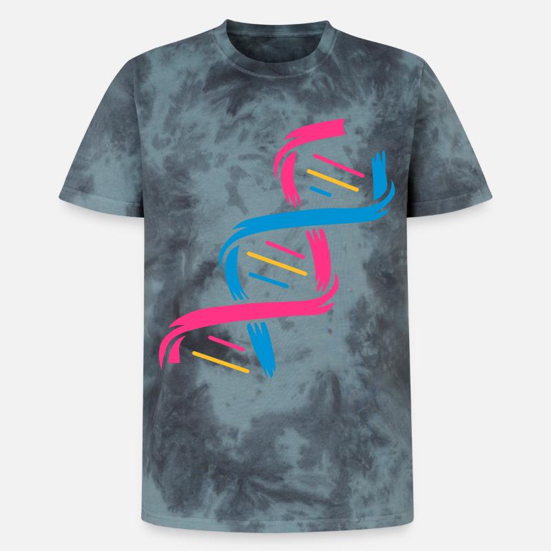 Die Struktur eines DNA-Moleküls - Unisex Premium Tie Dye T-Shirt - Schwarz/Blau