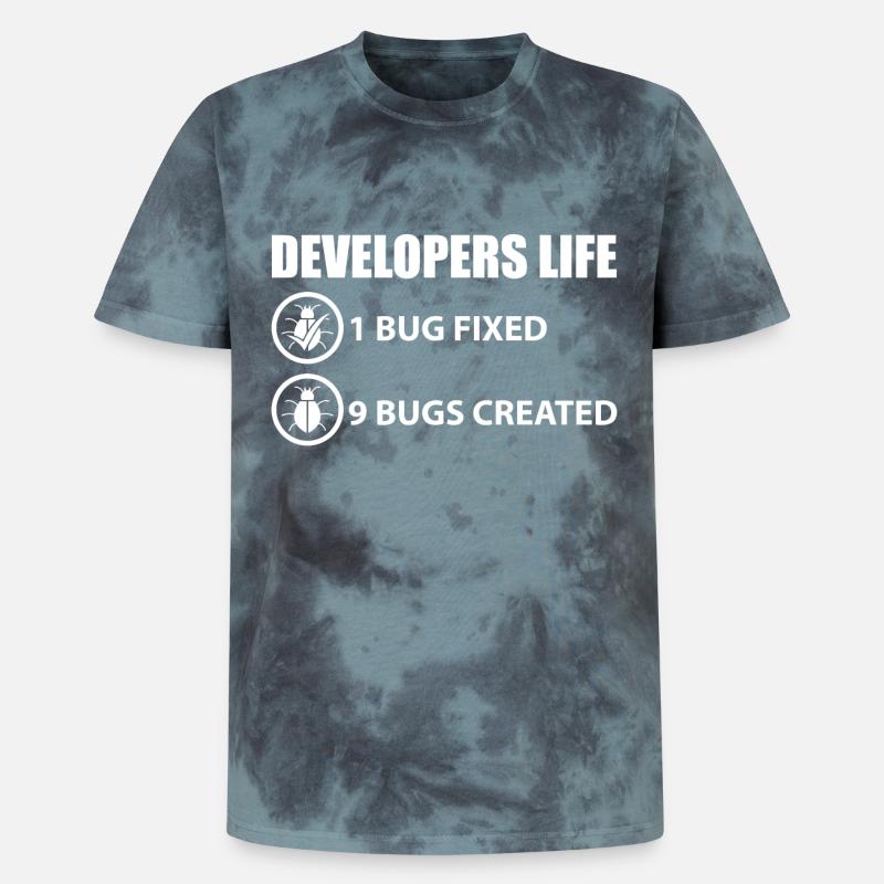 Programmierer Witz - Unisex Premium Tie Dye T-Shirt - Schwarz/Blau