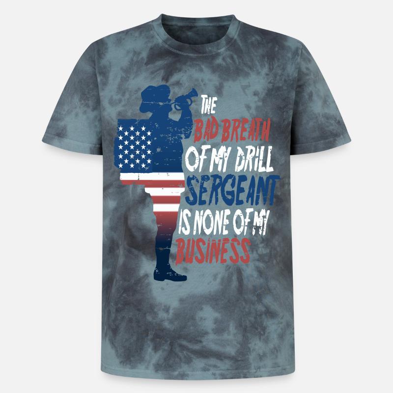 Drill Sergeant - Unisex Premium Tie Dye T-Shirt - Schwarz/Blau